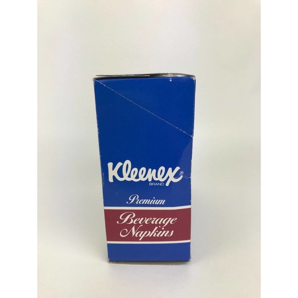 Vintage Box of Kleenex Premium Beverage Napkins 1989 New (old stock) - Picture 3 of 6